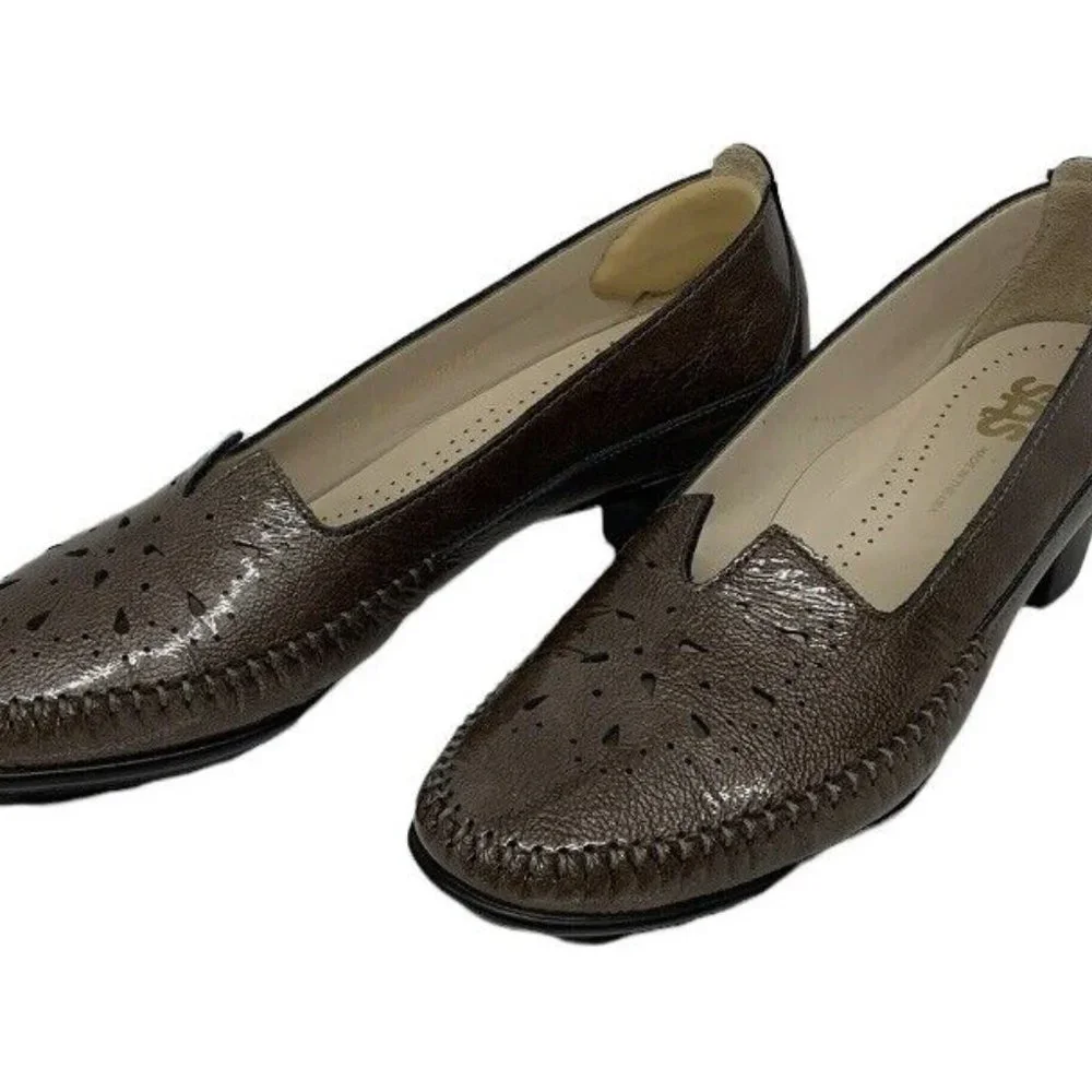 SAS Sonyo Taupe Brown Slip On Pumps Shoes US 7.5 N
